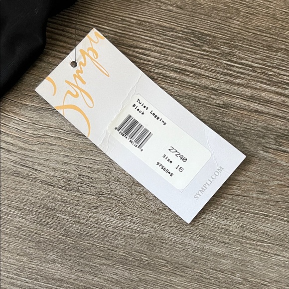 NWT Sympli women Black Twist Leggings size 16 - Picture 5 of 6